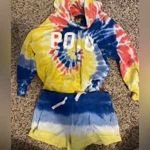 Polo shorts and hoodie